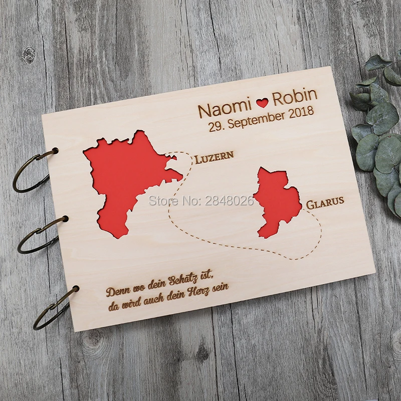Custom Star Map - Buku tamu pernikahan yang dipersonalisasi pedesaan,