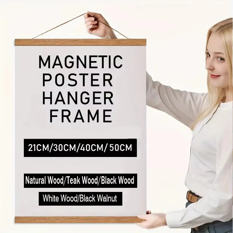 Engraved Wood Frame - 21 30 40 50cm Gantungan Poster
