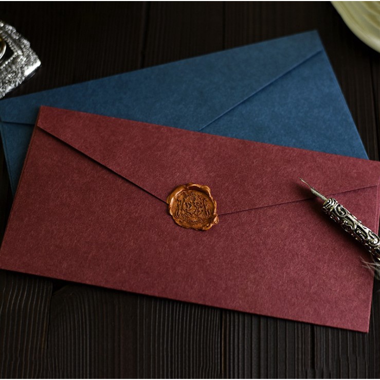 Wax Seal Letter Kit - 1 Buah Amplop Kertas untuk Bisnis,