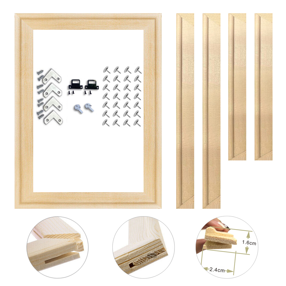 Engraved Wood Frame - Bingkai kanvas 30x40 50x70x100cm, bingkai kayu