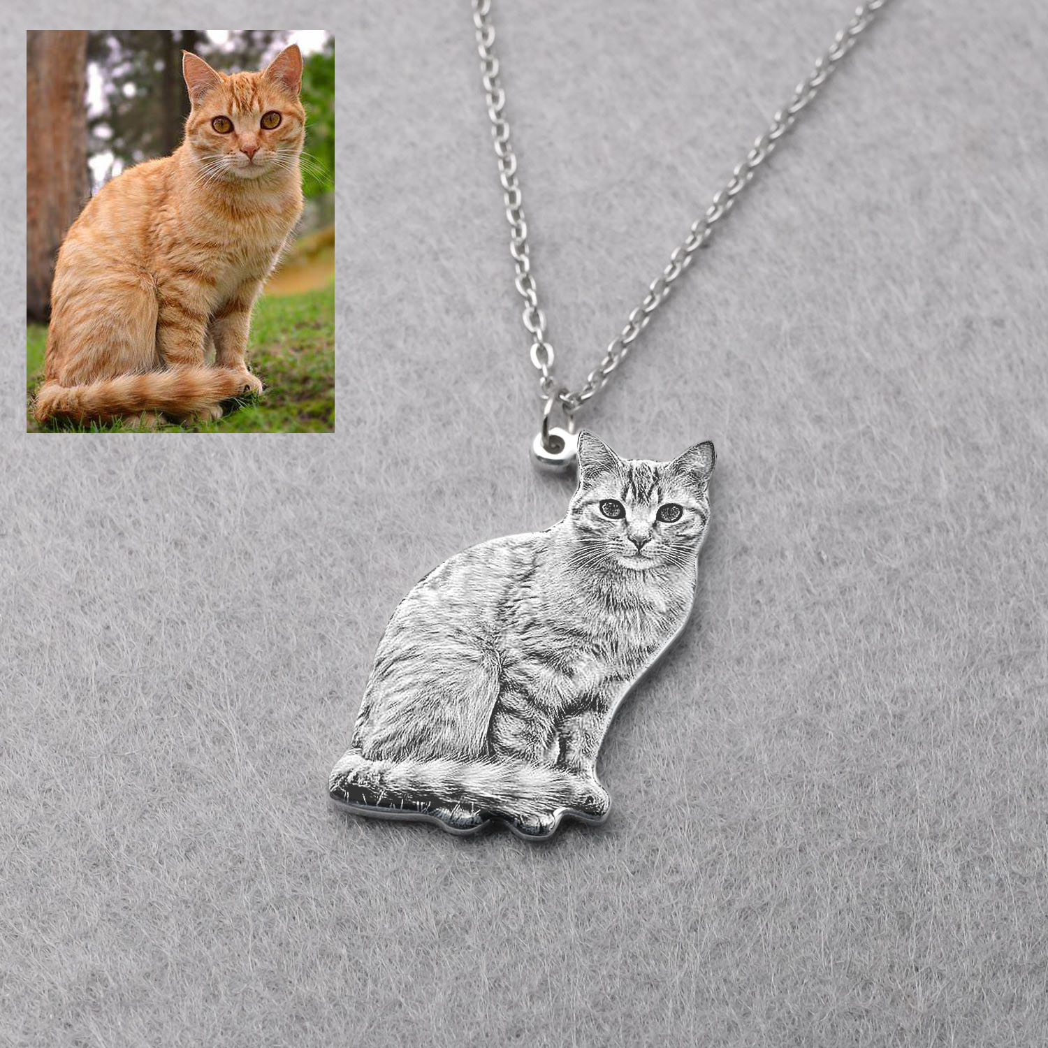 Pet Portrait Custom - Kalung Gambar Hewan Peliharaan yang Dipersonalisasi