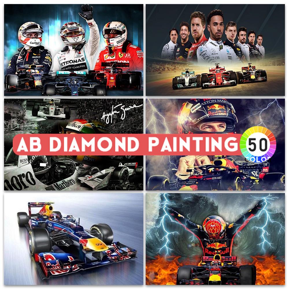 Photo Mosaic Print - AB DIY lukisan berlian balap maksimal