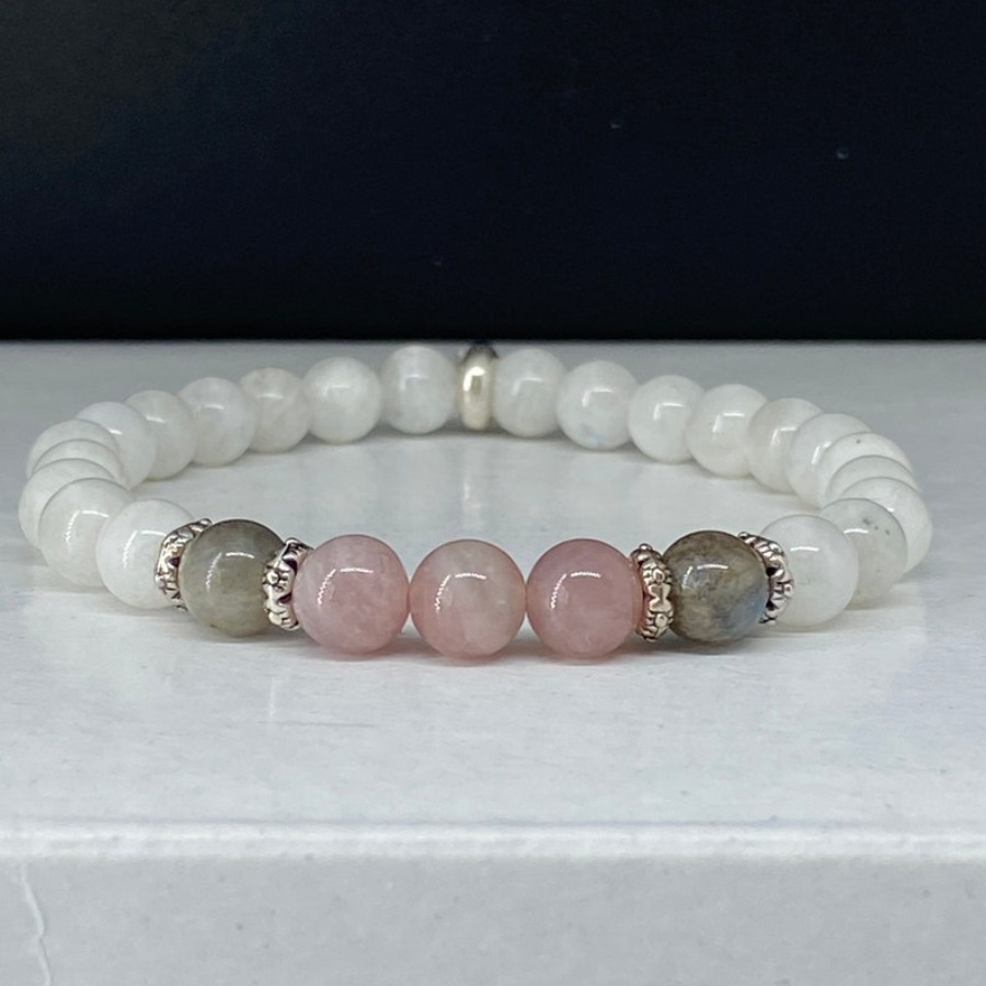 Coordinates Bracelet - Batu bulan baru, Labradorite dan gelang