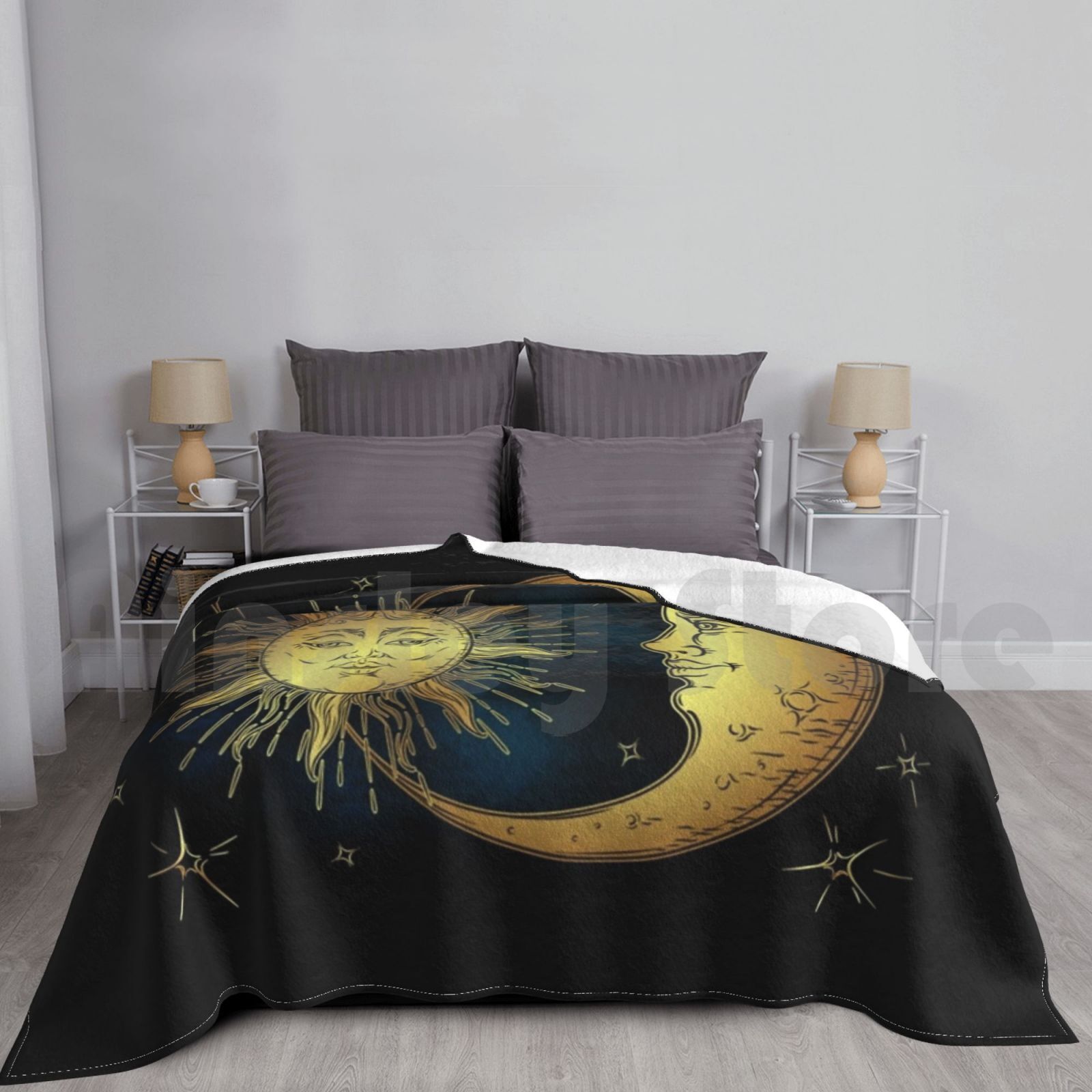 Custom Night Sky - Selimut Matahari, Bulan, dan Bintang Mode