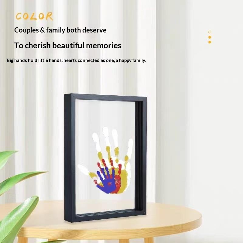 Engraved Wood Frame - 1Set Bingkai Foto Jejak Tangan Keluarga