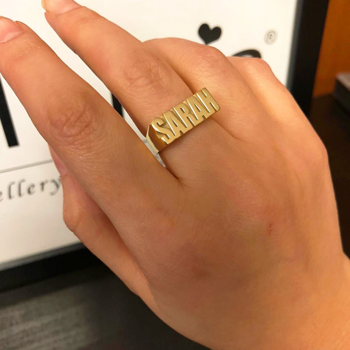 Initial Ring Custom - Cincin Gotik Emas Kustom untuk Pria