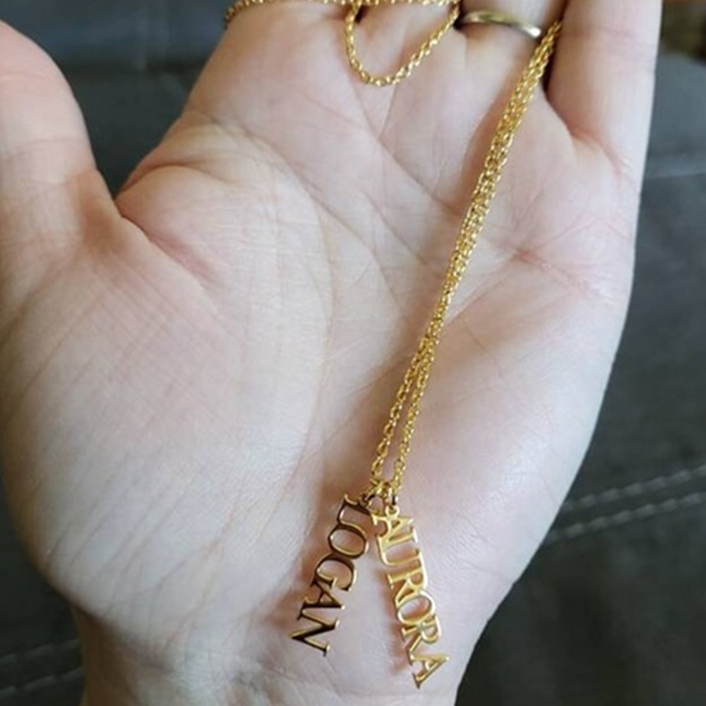 Birth Flower Necklace - Kalung Nama Kustom Bahan Stainless Steel