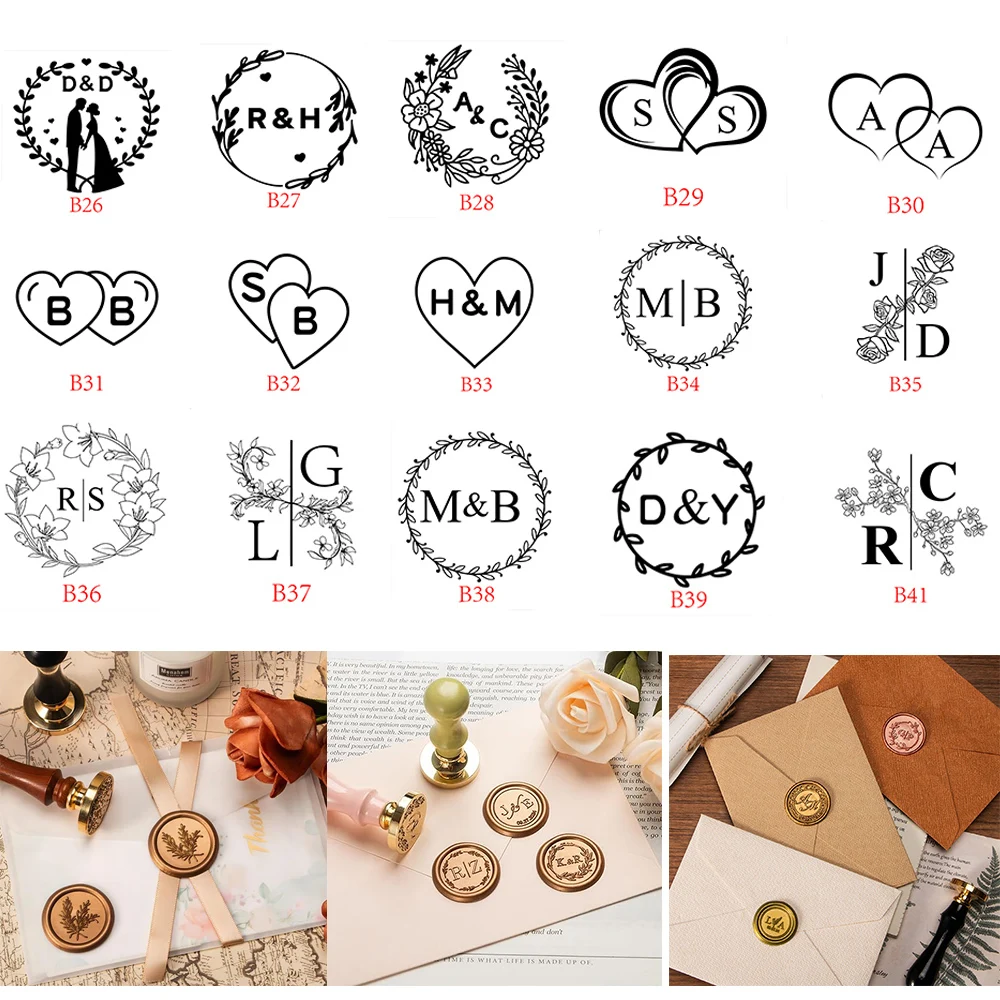 Wax Seal Letter Kit - Kit stempel segel lilin kustom nama