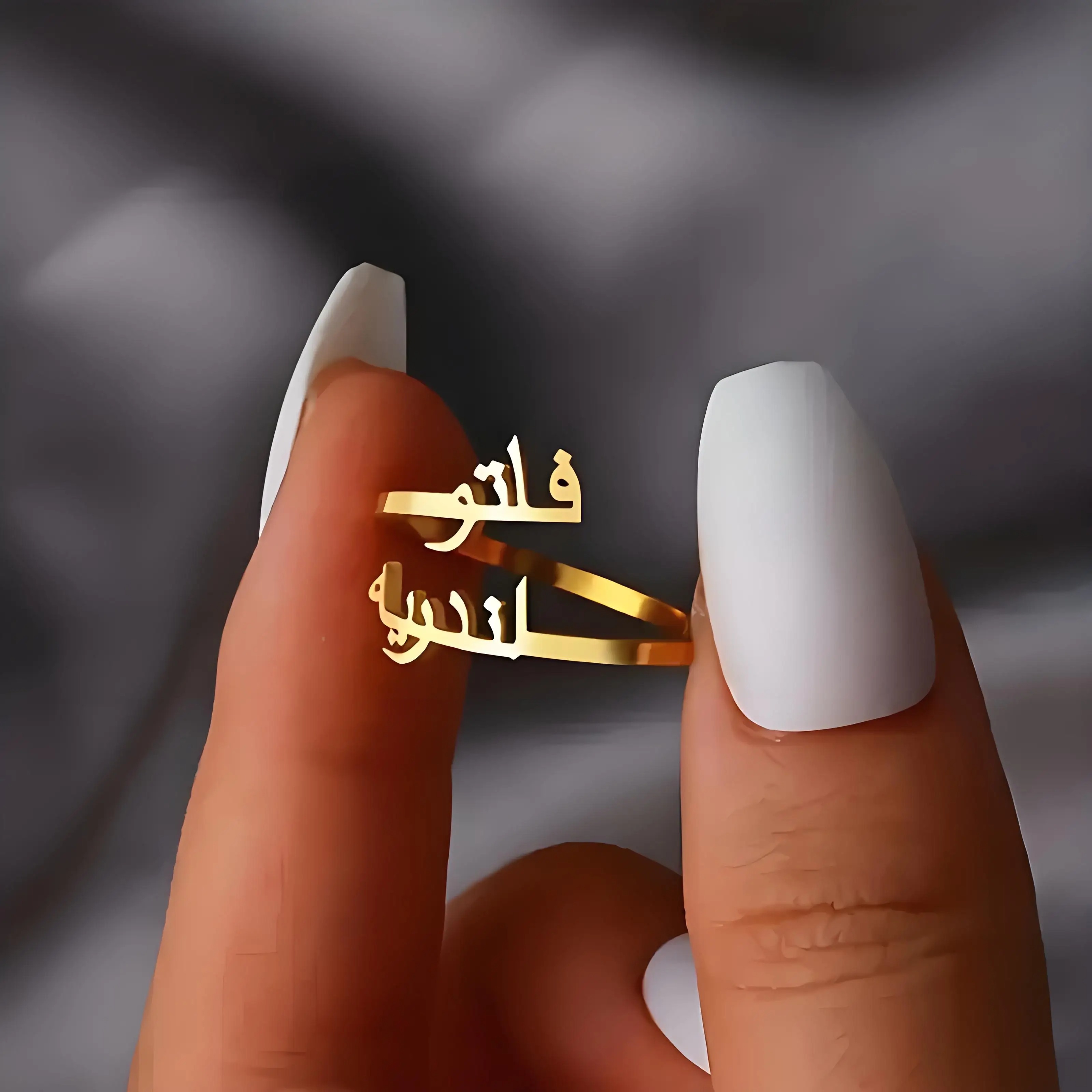 Initial Ring Custom - Cincin Huruf Arab yang Dipersonalisasi untuk