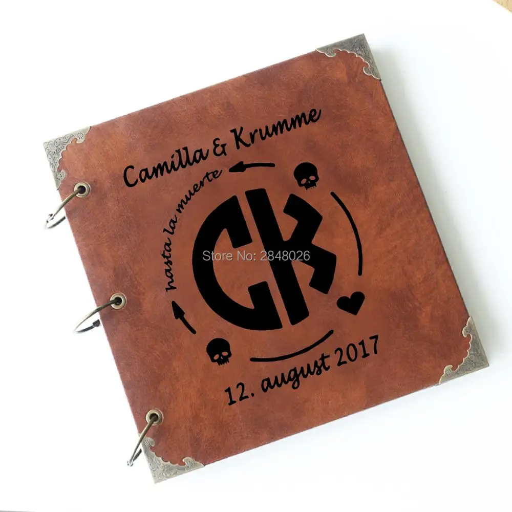 Custom Photo Book - Buku Tamu Pernikahan Cinta Gula Monogram,