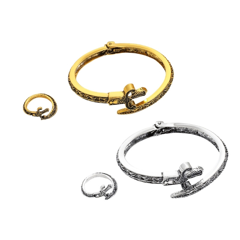 Coordinates Bracelet - Gelang Manset Dapat Disesuaikan Terinspirasi Ular