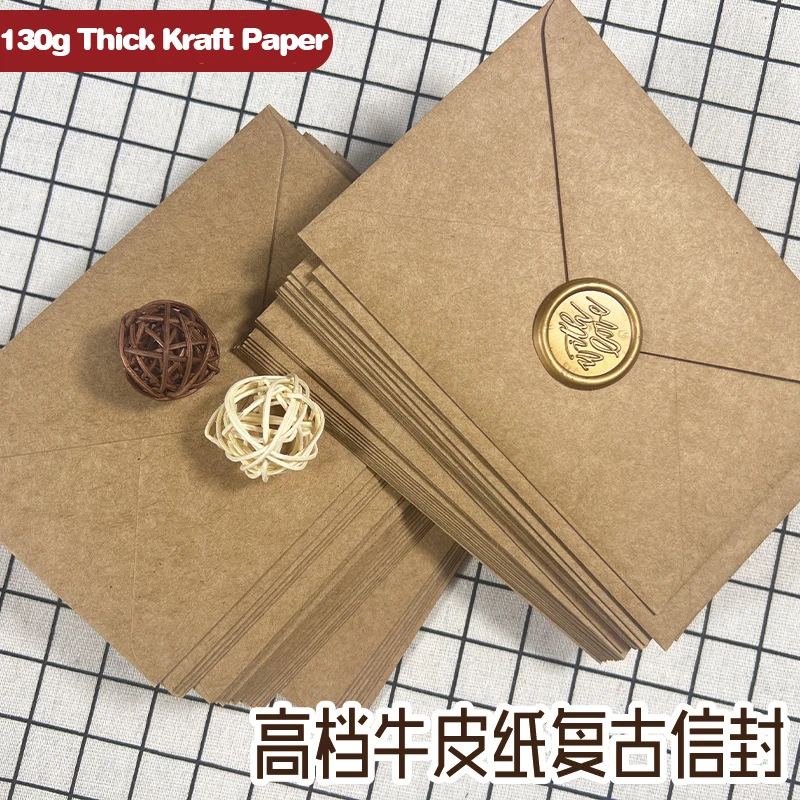 Wax Seal Letter Kit - 50 Buah Amplop Kertas Coklat Kraft