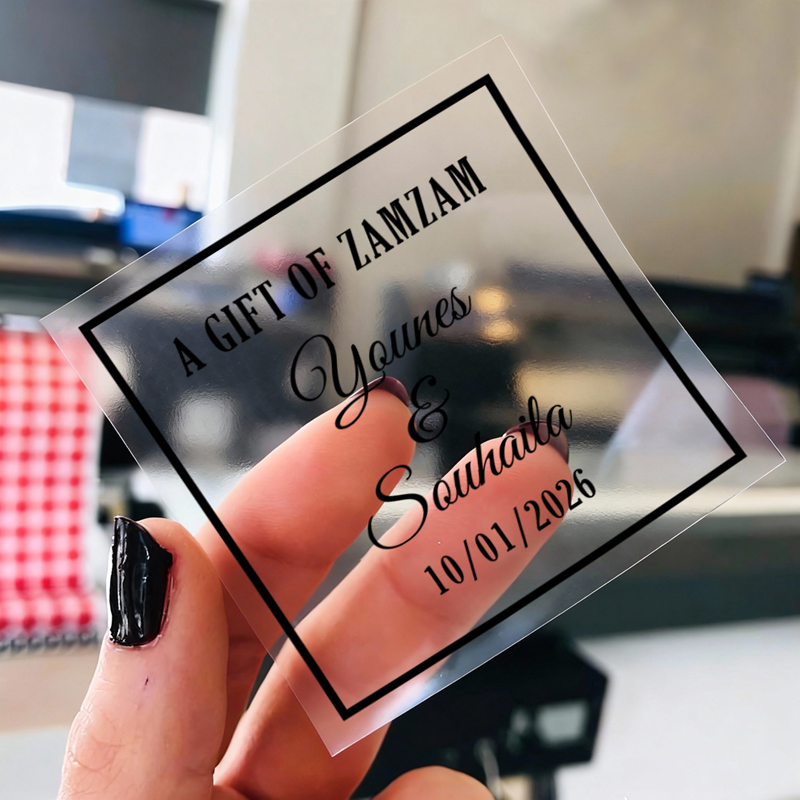 50 Buah Stiker Pernikahan Prib - Personalised Candle Label ulasan dan harga