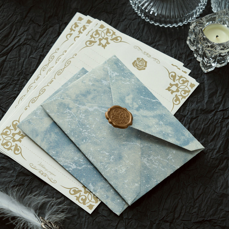 5 Buah Amplop Tekstur Gaya Sal - Wax Seal Letter Kit ulasan dan harga