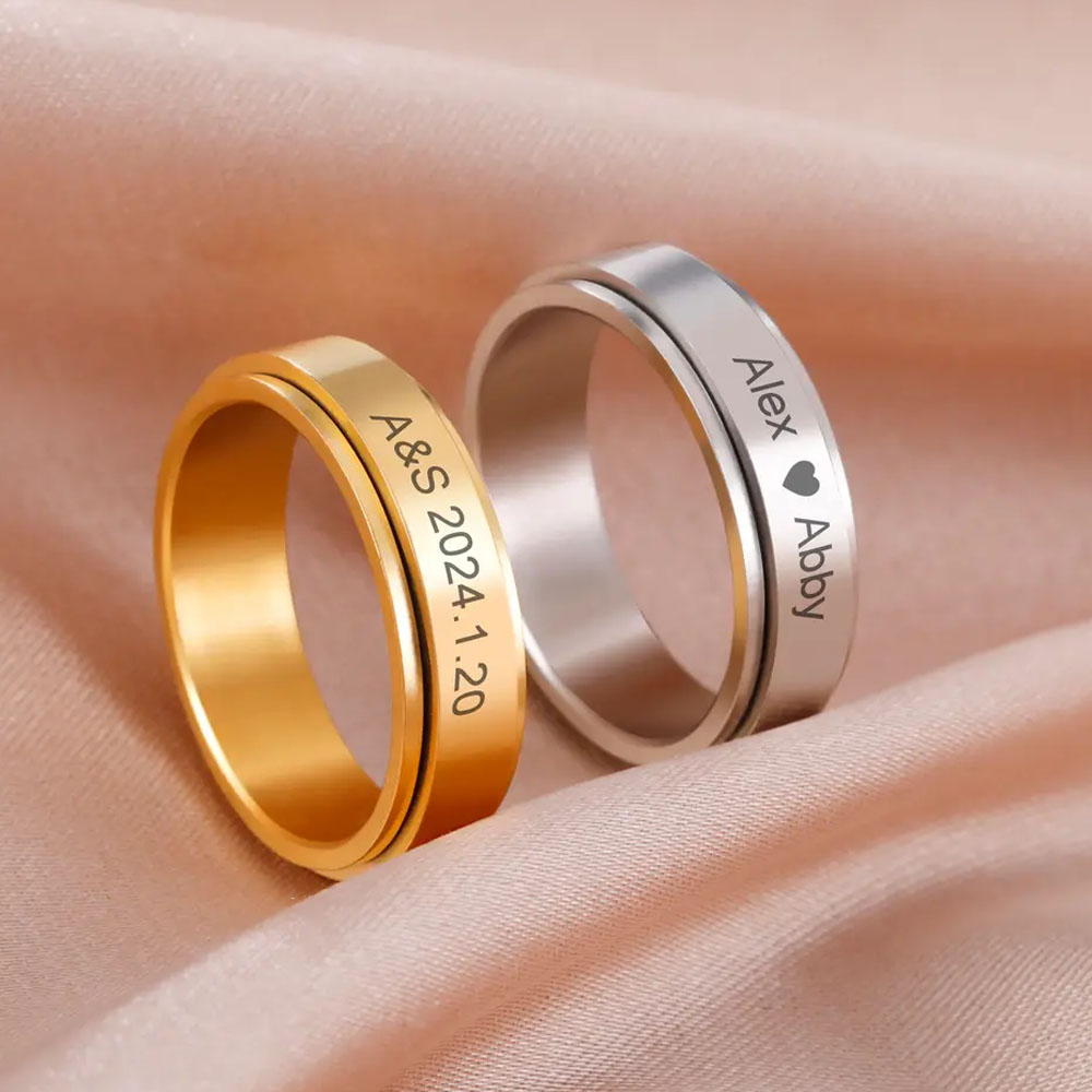 COOLTIME Cincin Nama Terukir K - Initial Ring Custom ulasan dan harga