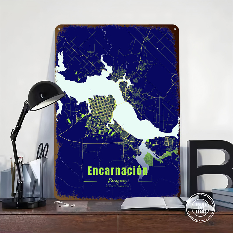 Dekorasi Encarnación, Perlengk - Custom Map Poster ulasan dan harga