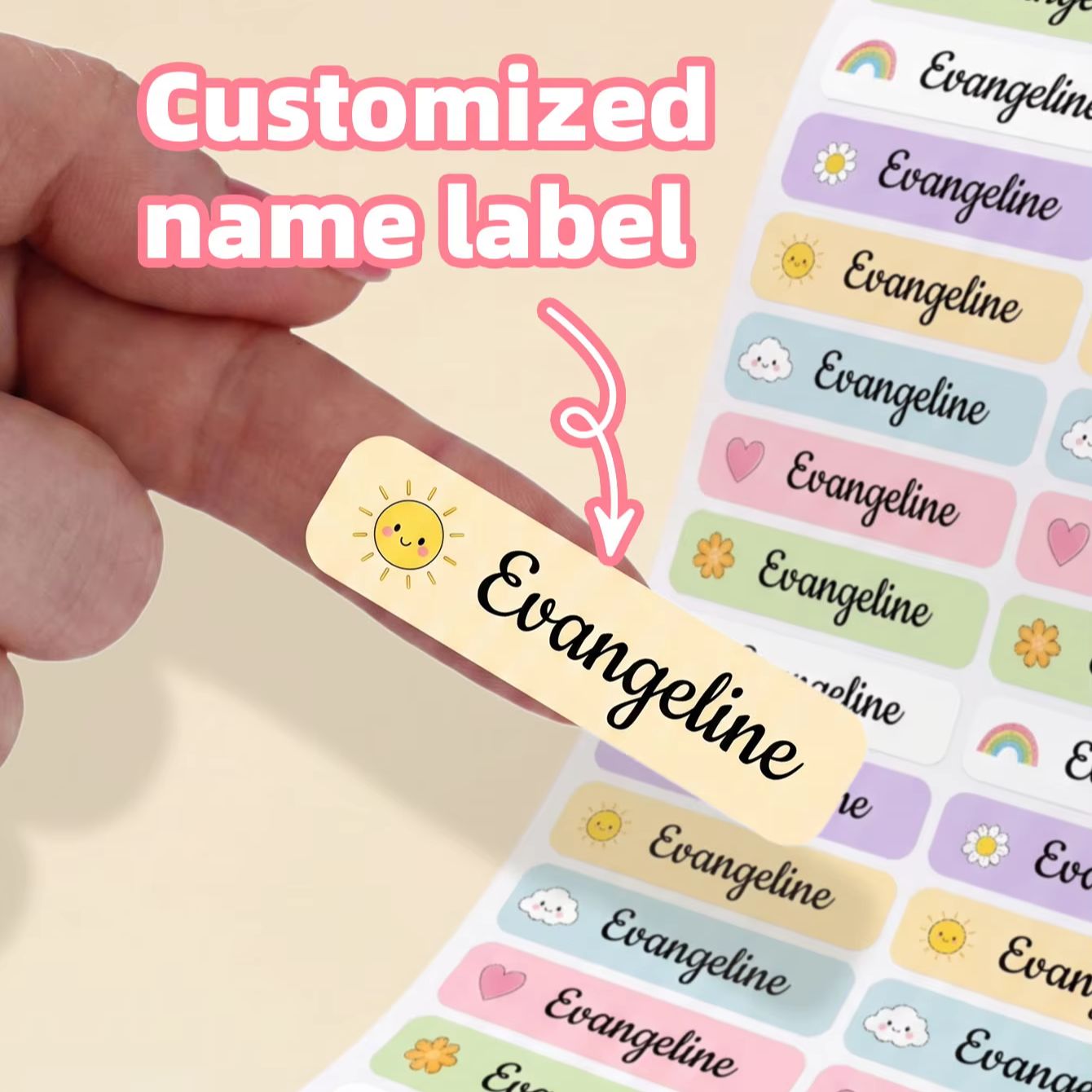 1-220PCS Stiker Nama Kustom ya - Personalized Name Box ulasan dan harga