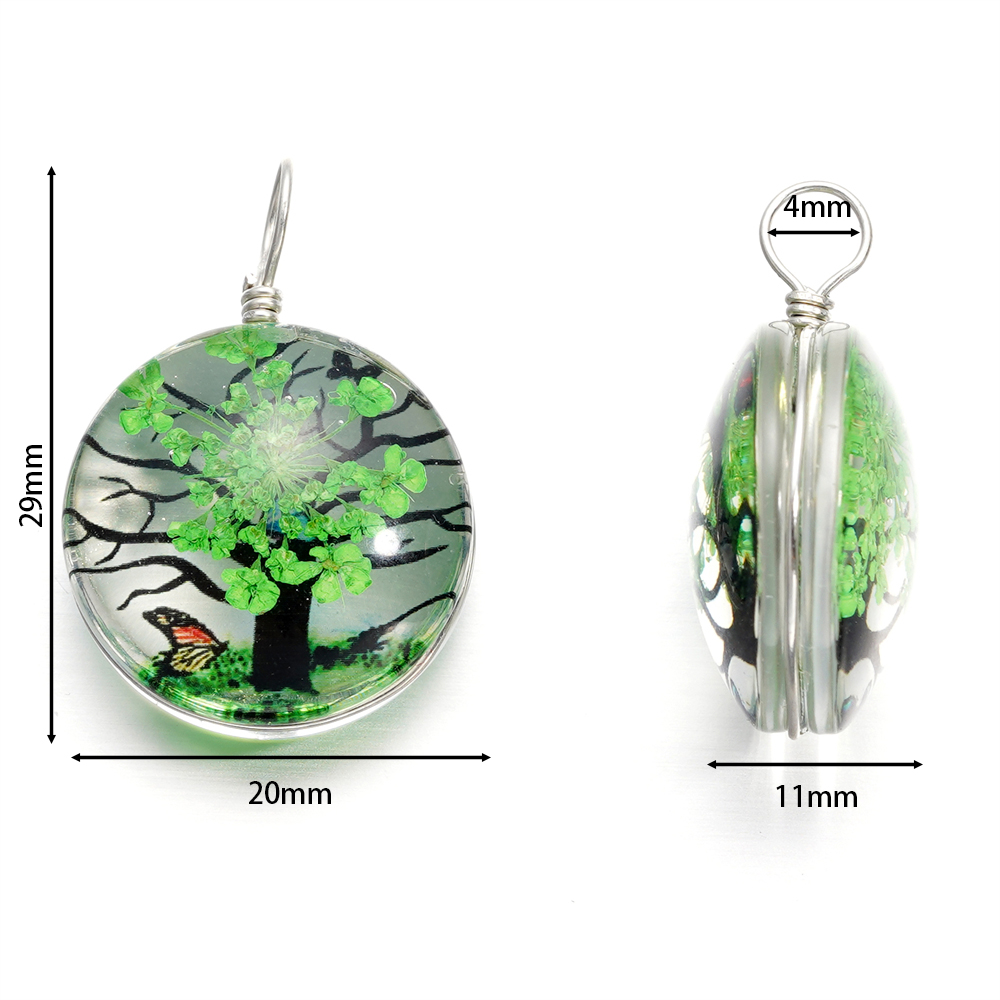 5 buah/Lot 20x29mm perhiasan k - Birth Flower Necklace ulasan dan harga