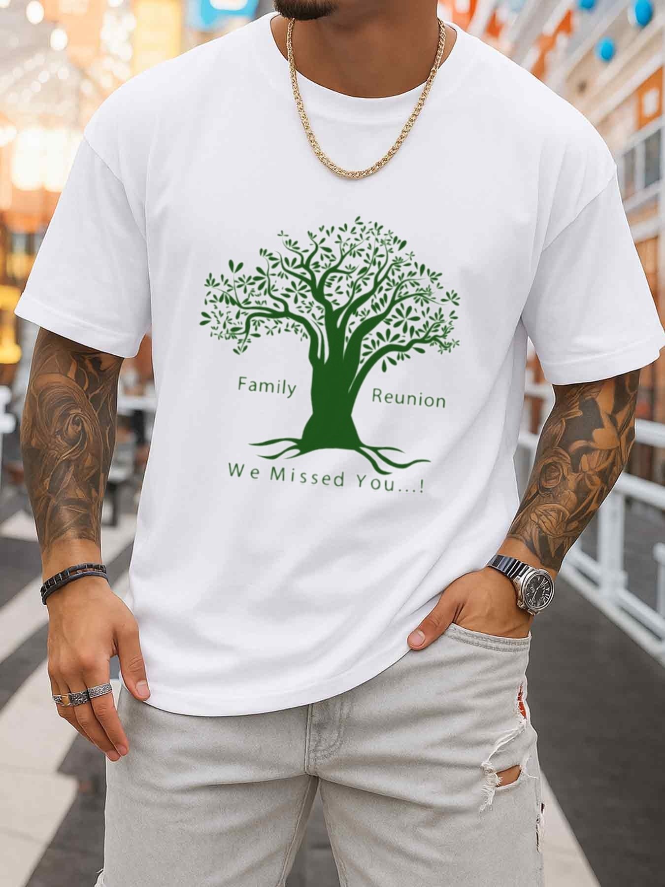Kaos Oblong Pria Motif Pohon K - Family Tree Print ulasan dan harga