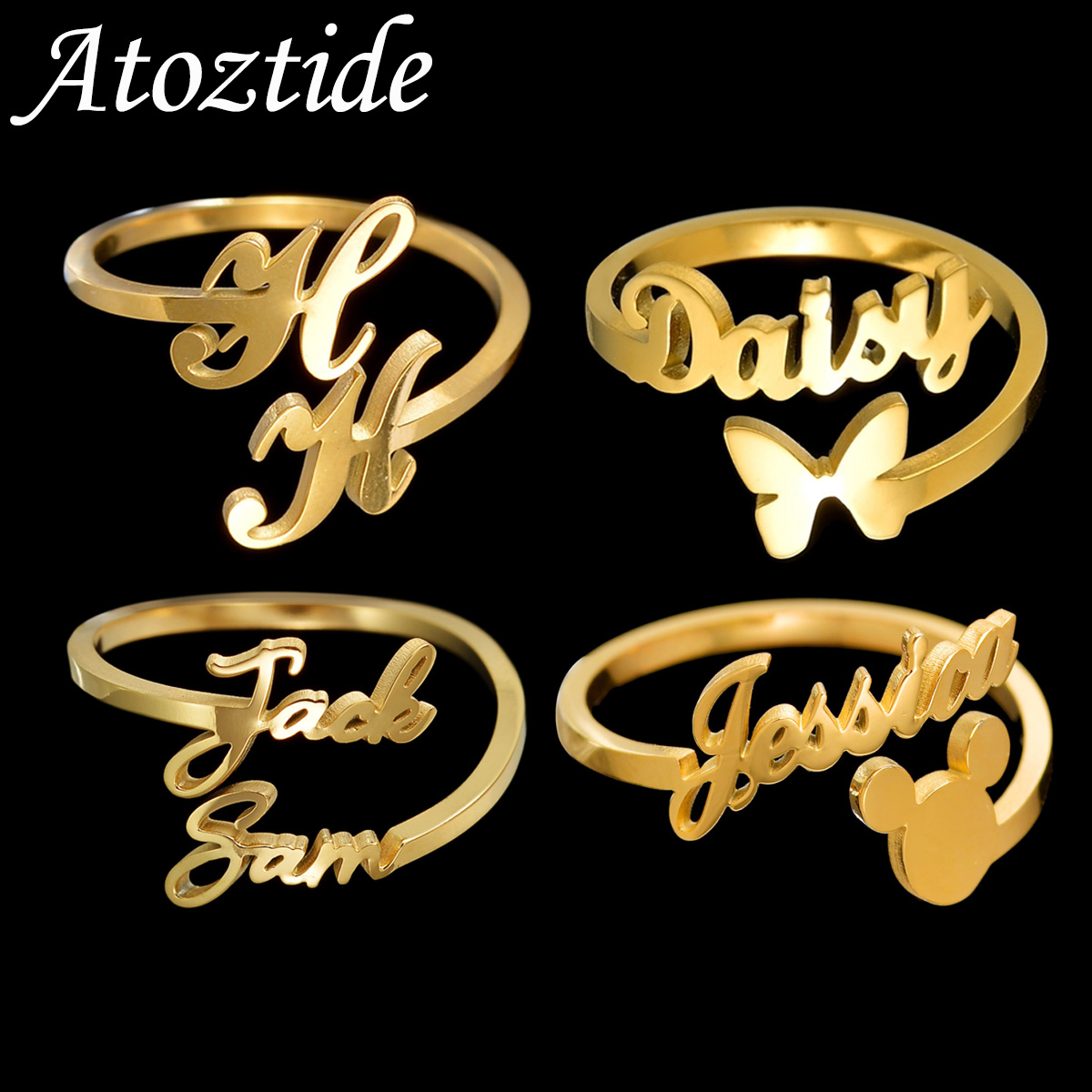 Atoztide cincin nama kustom ku - Initial Ring Custom ulasan dan harga