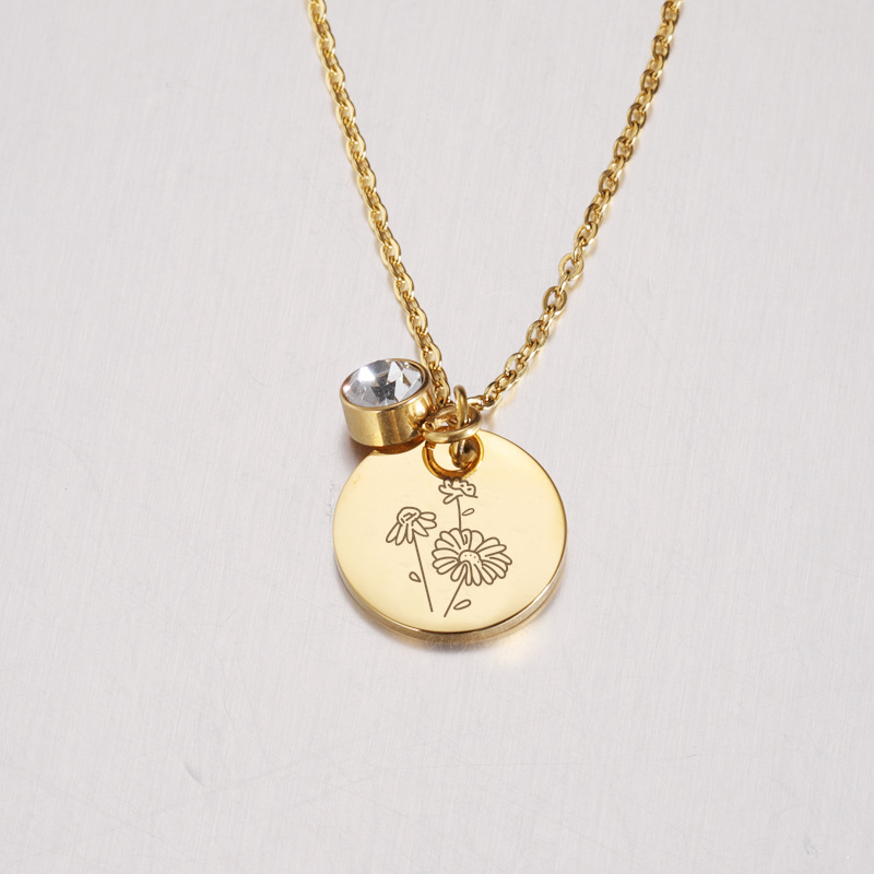 Kalung Batu Kelahiran Kristal  - Birth Flower Necklace ulasan dan harga