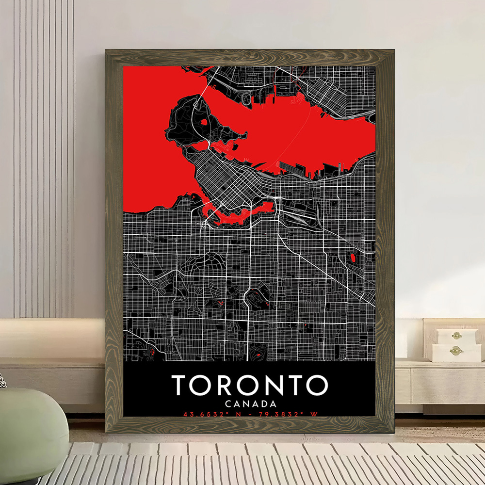 Poster Seni Dinding Kanvas Pet - Custom Map Poster ulasan dan harga