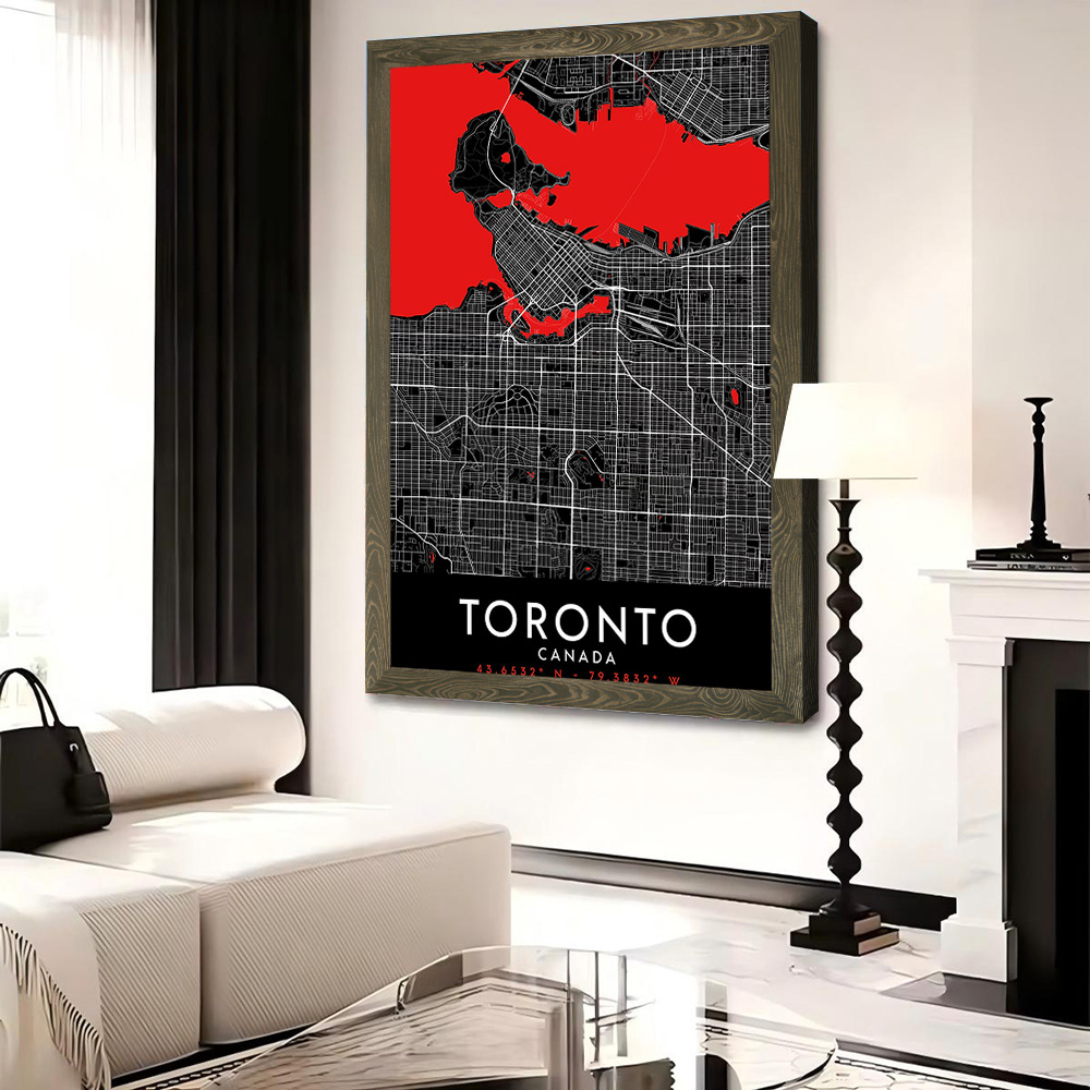 Poster Seni Dinding Kanvas Pet - Custom Map Poster ulasan dan harga