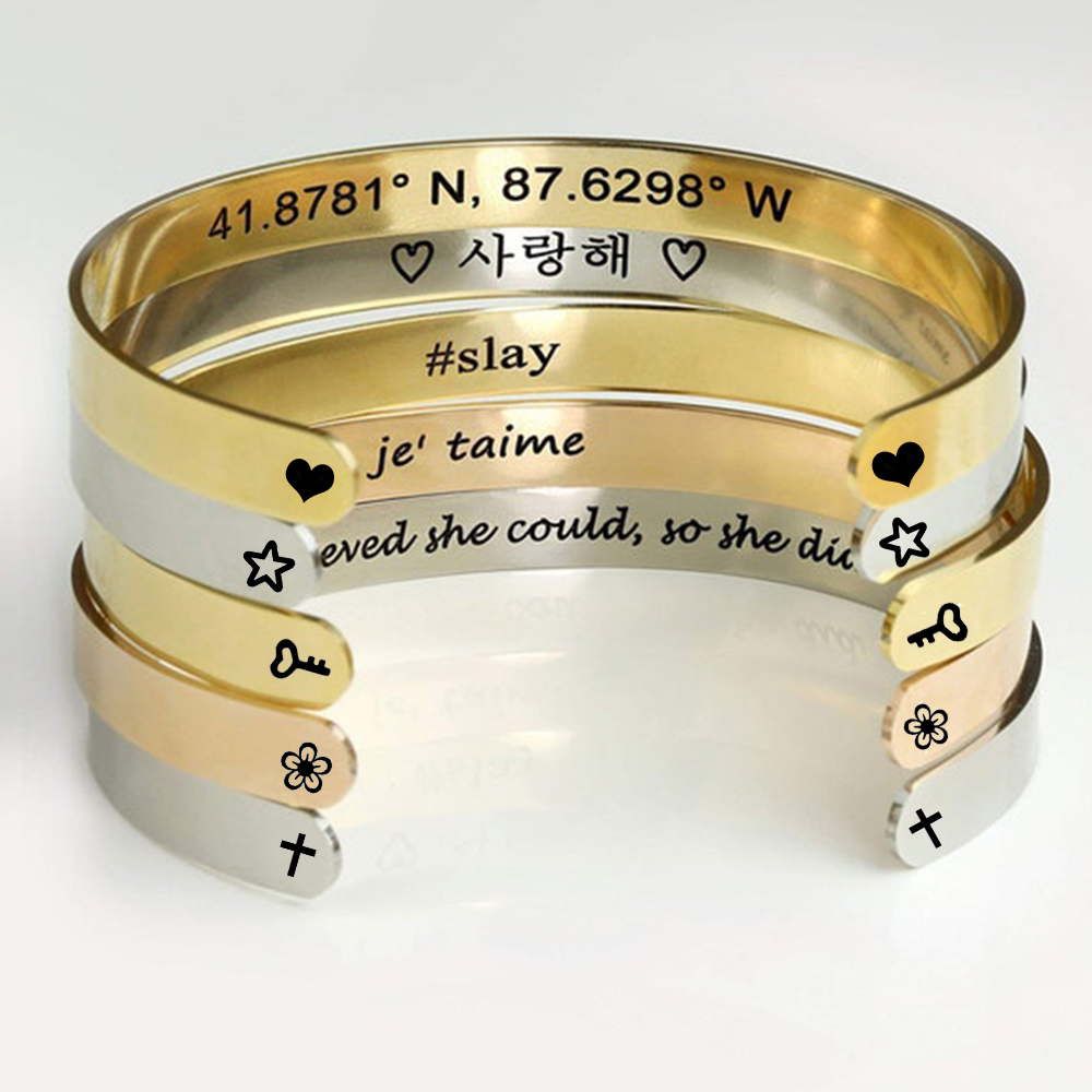 Gelang Tangan Baja Anti Karat  - Coordinates Bracelet ulasan dan harga