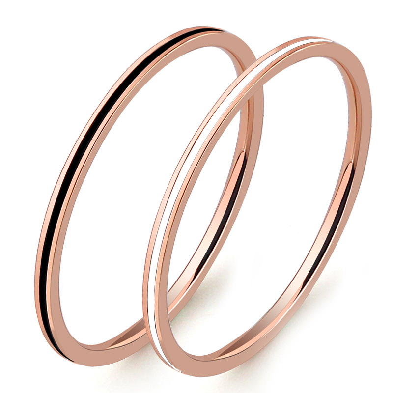 Cincin Tipis 1Mm Warna Rose Go - Initial Ring Custom ulasan dan harga