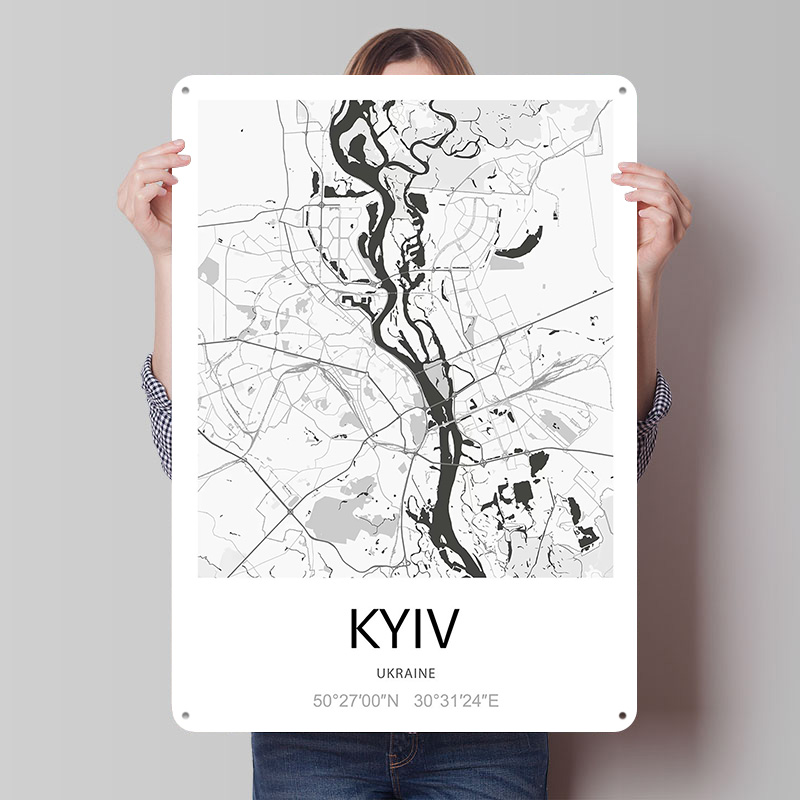 Poster Cetak Peta Kota Kyiv Se - Custom Map Poster ulasan dan harga