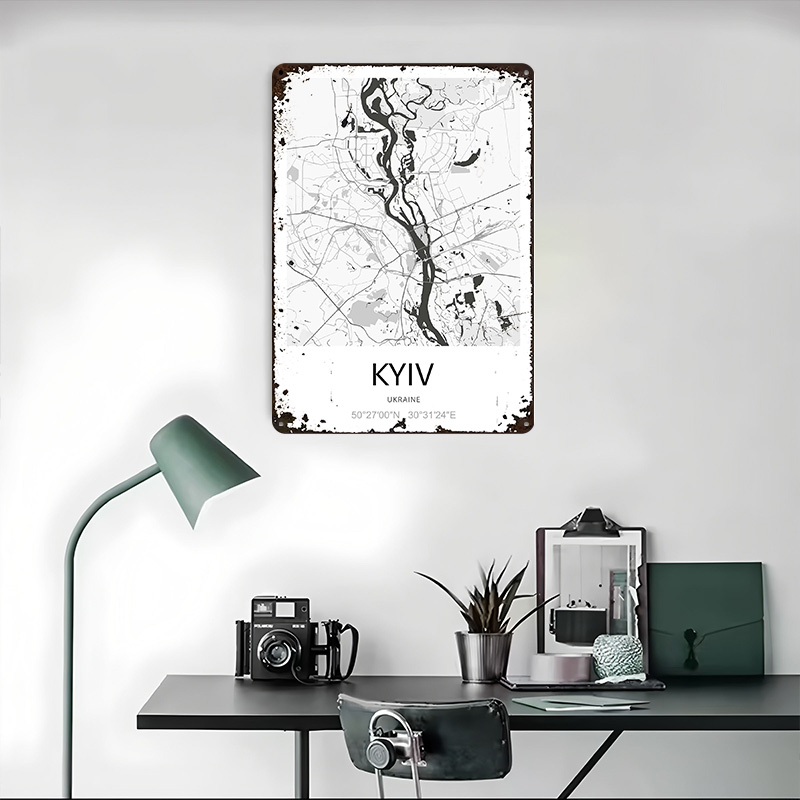 Poster Cetak Peta Kota Kyiv Se - Custom Map Poster ulasan dan harga