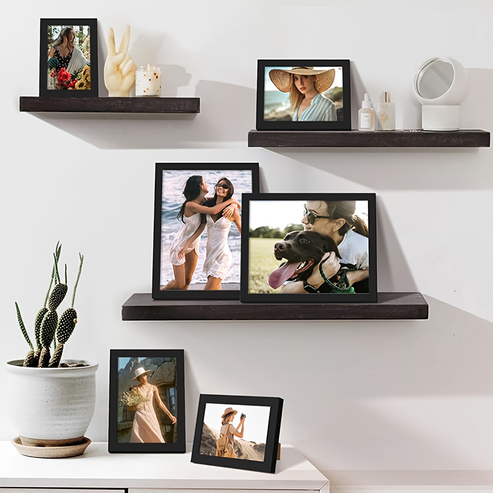 Set Bingkai Foto Kayu Hitam A4 - Engraved Wood Frame ulasan dan harga