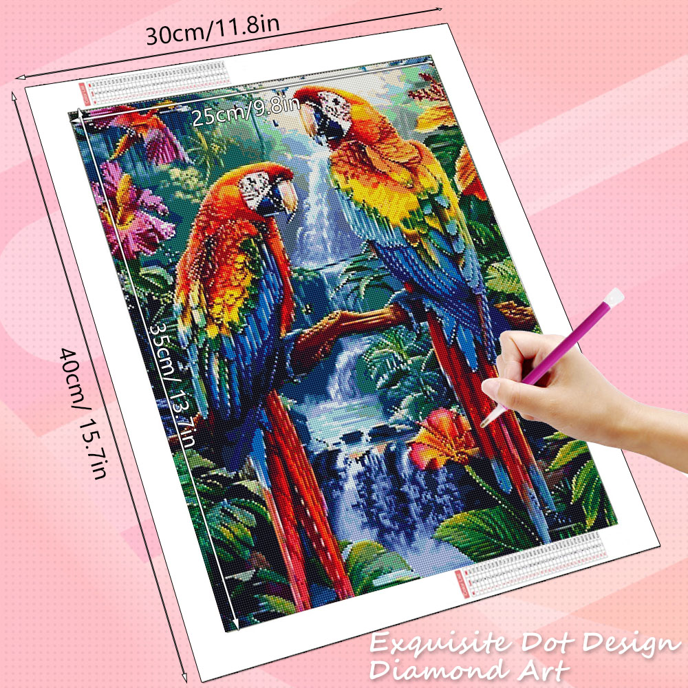 Lukisan Berlian HUACAN Burung  - Photo Mosaic Print ulasan dan harga