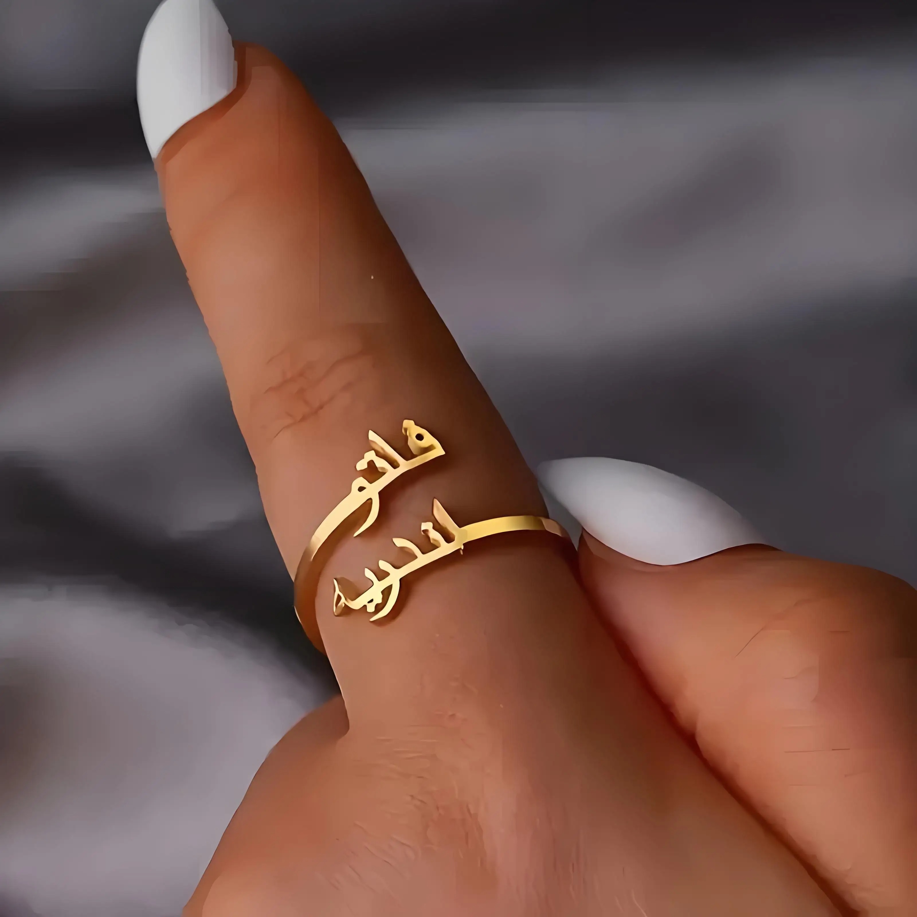 Cincin Huruf Arab yang Diperso - Initial Ring Custom ulasan dan harga