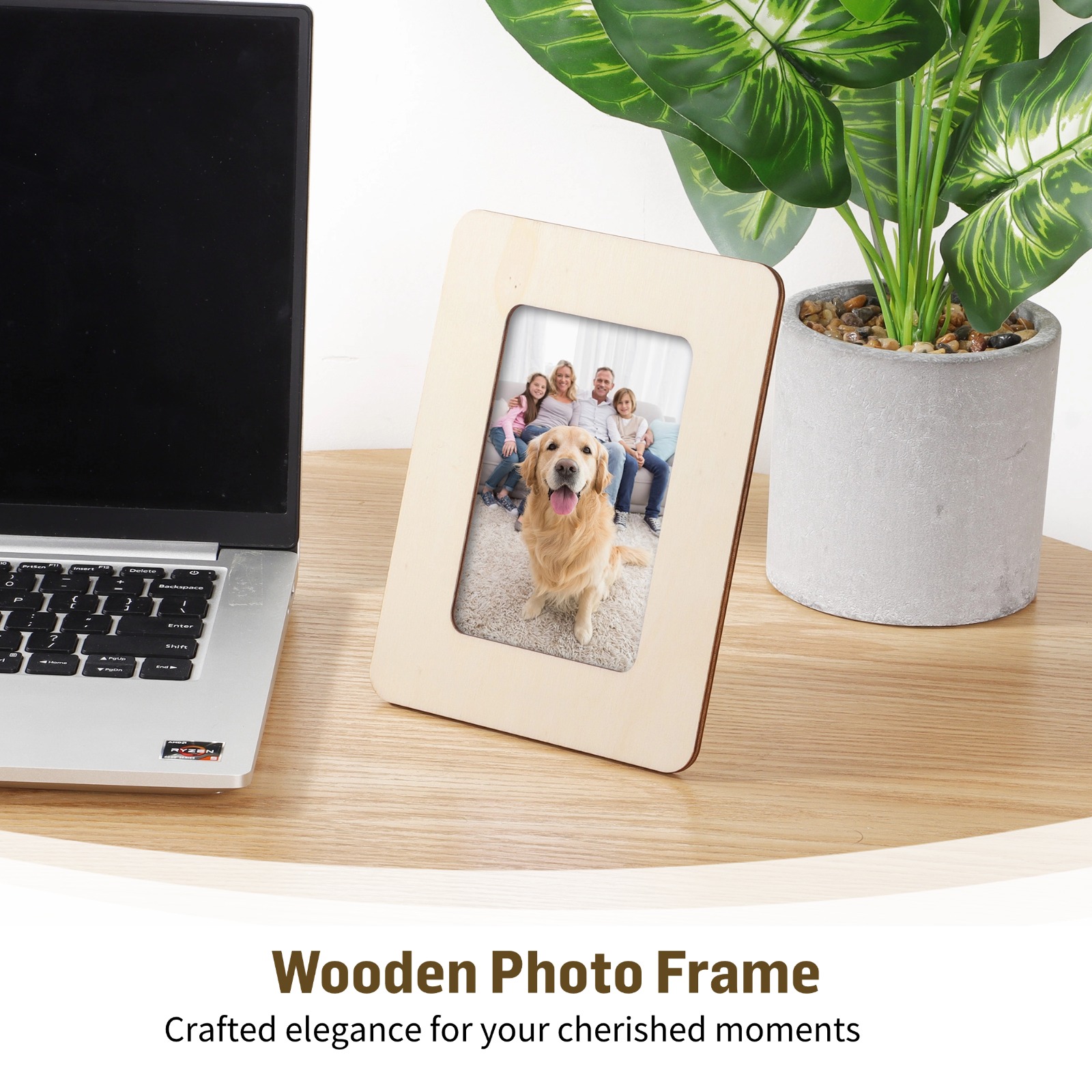 12 Buah/Set Bingkai Foto Kayu  - Engraved Wood Frame ulasan dan harga
