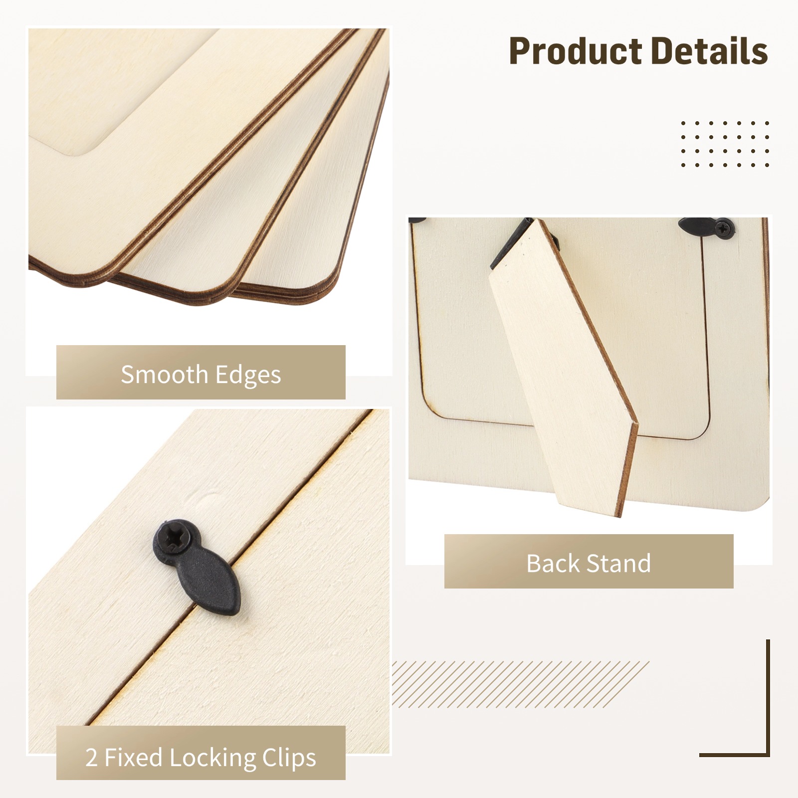 12 Buah/Set Bingkai Foto Kayu  - Engraved Wood Frame ulasan dan harga