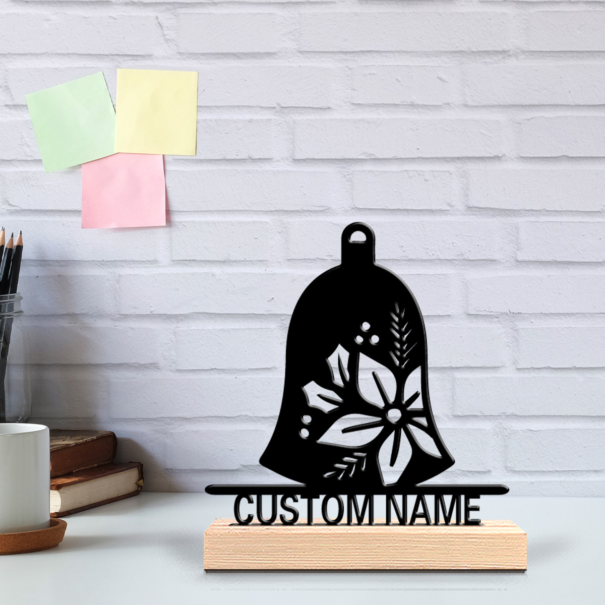 1 Buah Patung Logam Lonceng Ku - Engraved Wood Frame ulasan dan harga