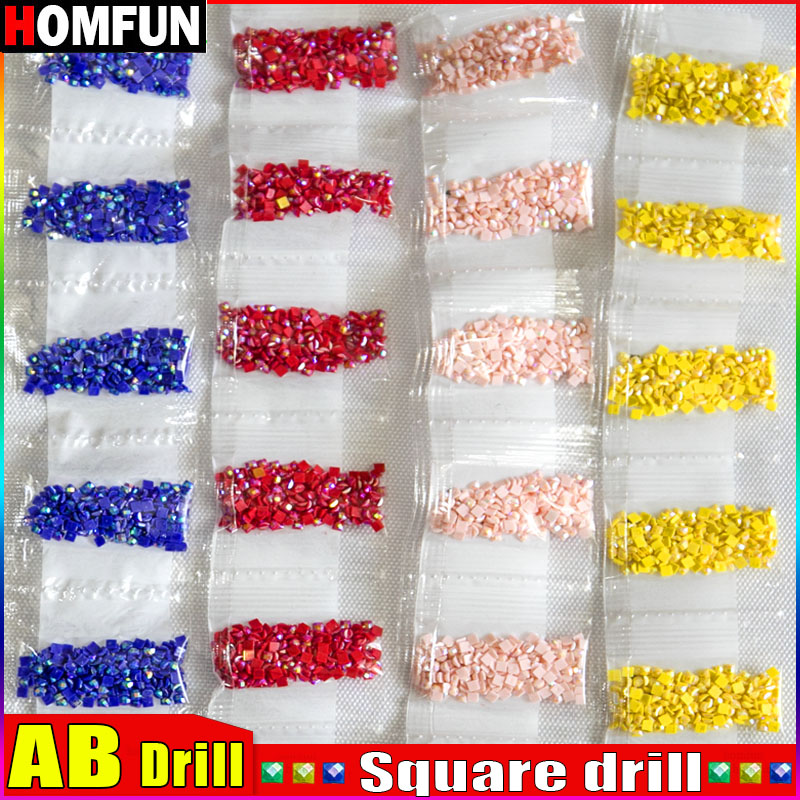 HOMFUN AB bor persegi DIY berl - Photo Mosaic Print ulasan dan harga