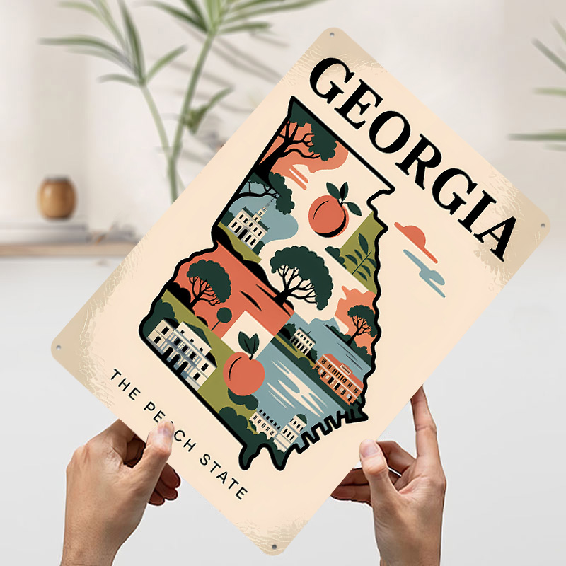 Georgia: Peta Bergambar The Pe - Custom Map Poster ulasan dan harga