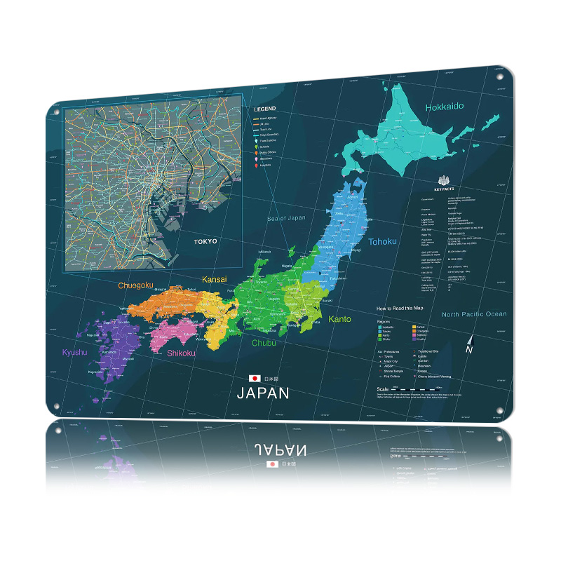 Peta Jepang dan Tokyo Poster S - Custom Map Poster ulasan dan harga