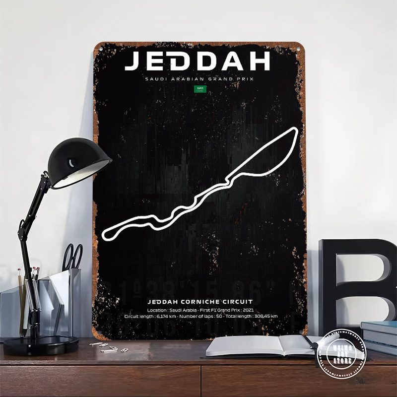Poster Peta Sirkuit Jeddah Sen - Custom Map Poster ulasan dan harga