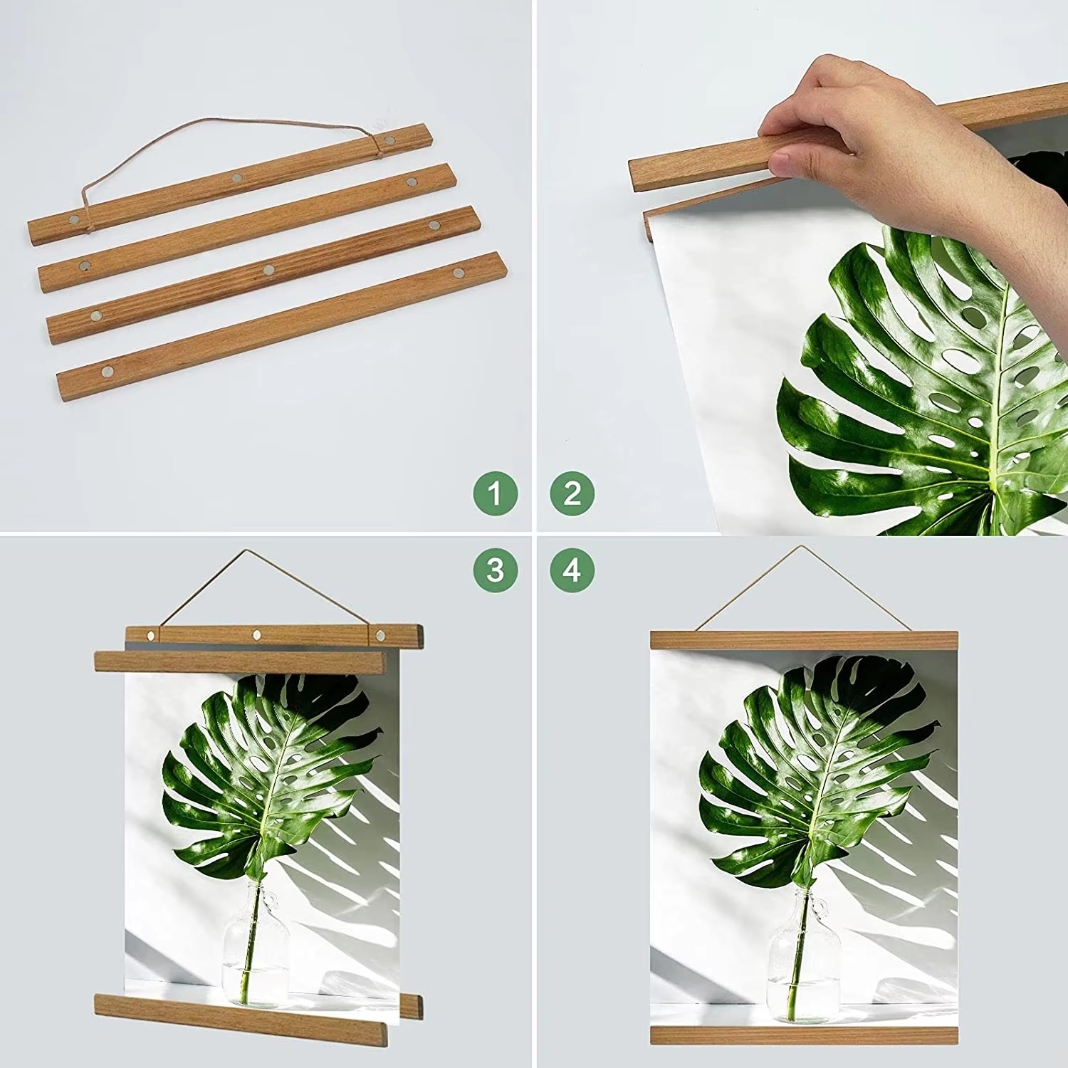 Bingkai Gantungan Poster Kayu  - Engraved Wood Frame ulasan dan harga